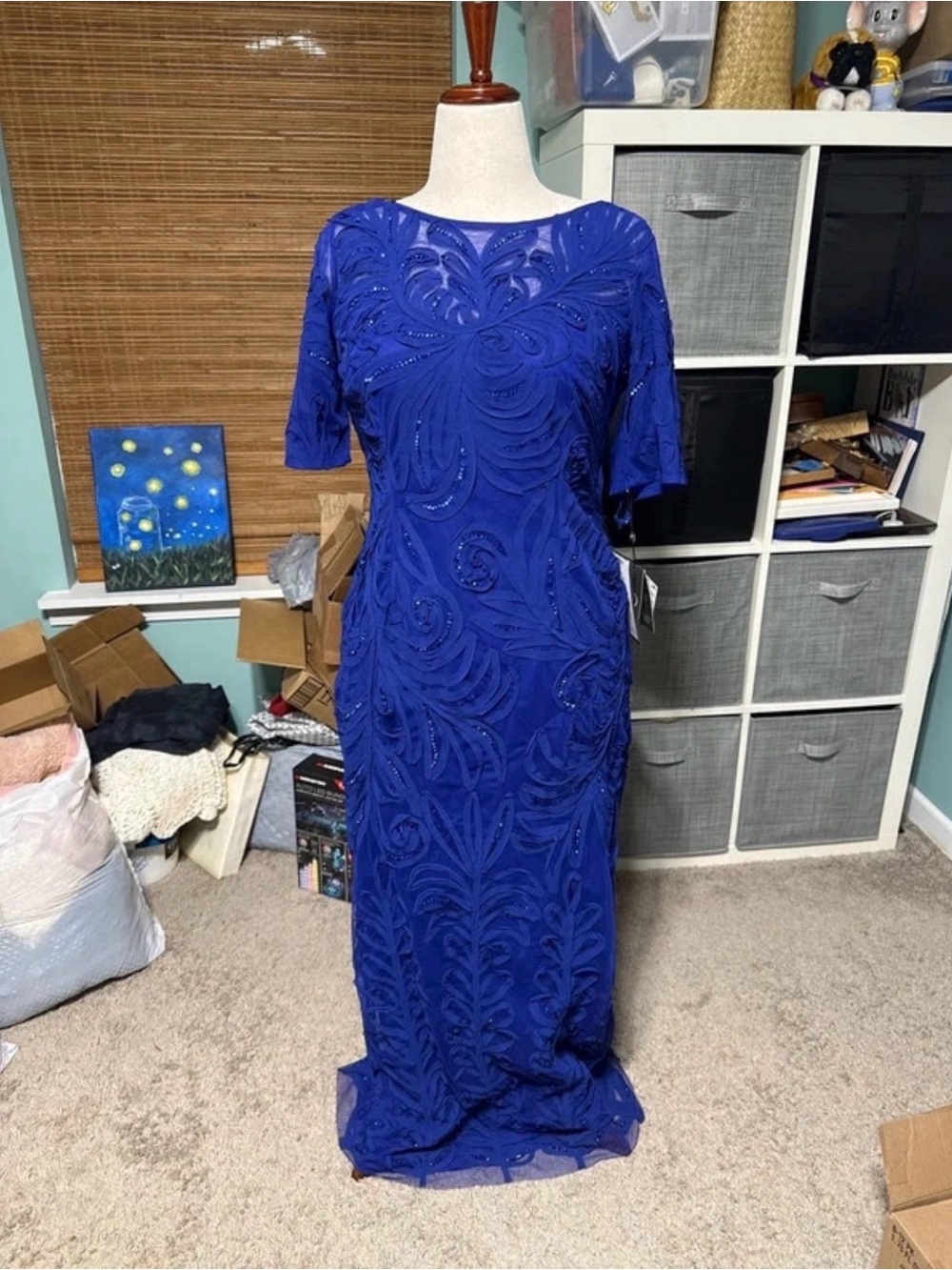 NWT SZ12 royal blue special occasion dress - Macys